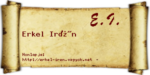 Erkel Irén névjegykártya